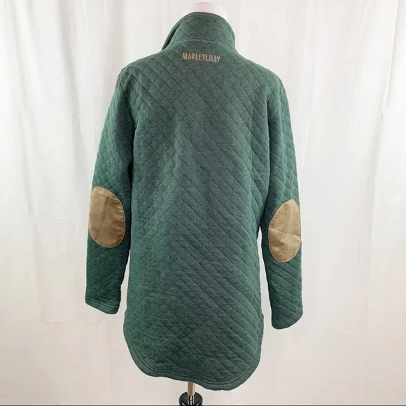 Marley Lilly monogram MLS quilted tunic sweatshirt NWT - Picture 10 of 16